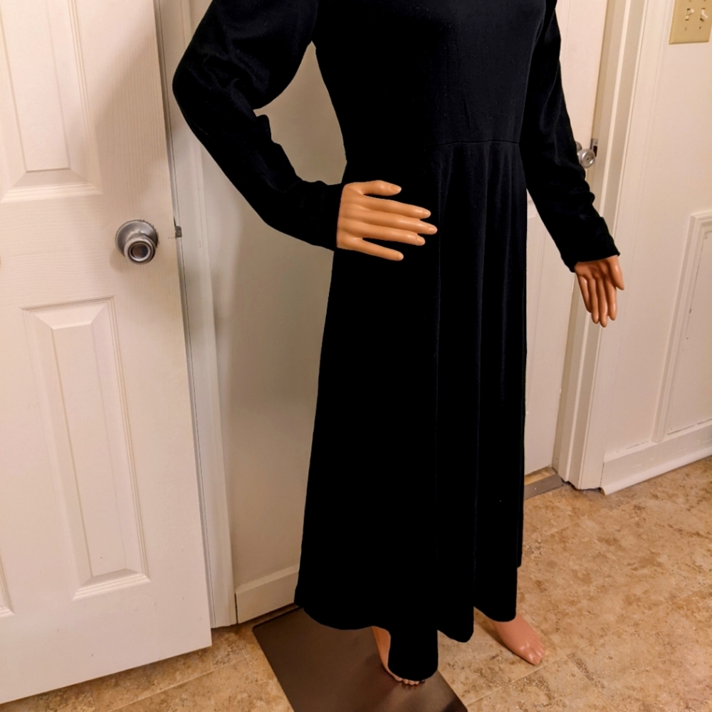 Vintage R& K Originals black dress with matching wool vest